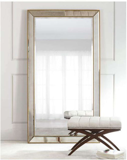 Beaded Leaner Mirror - Gold - Main