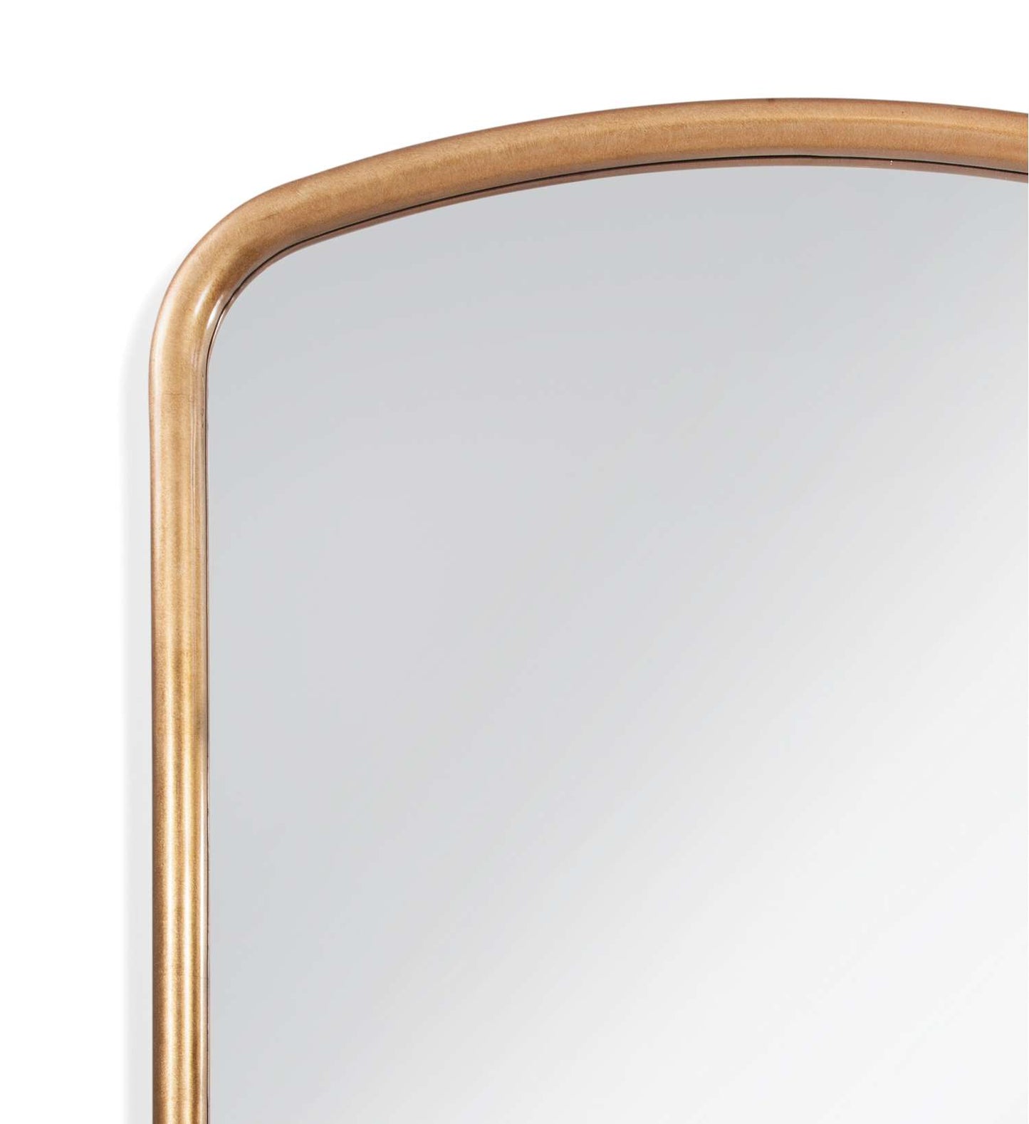 Brookings 86" Modern Arched Floor Mirror in Antique Gold Leaf Frame - Additional