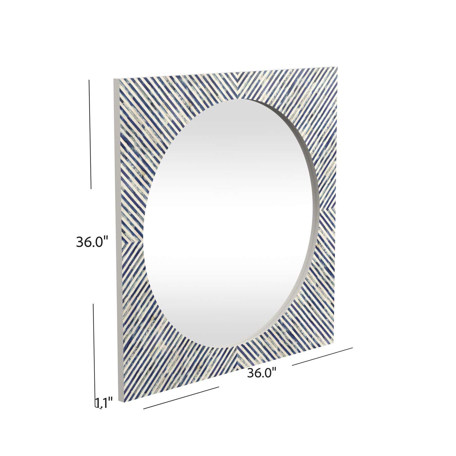 Sunburst Bone Wall Mirror - Dimensional