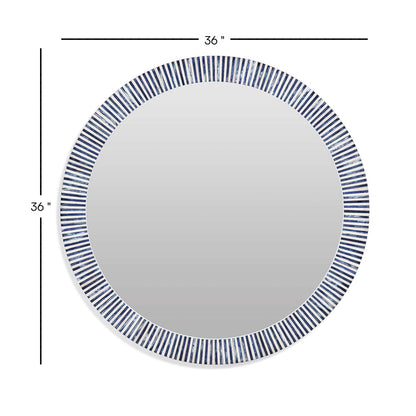 Radial Bone Wall Mirror - Dimensional