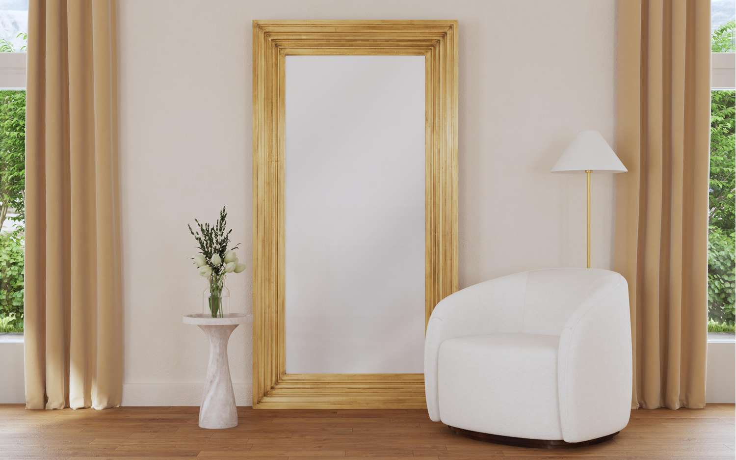 Queenie Floor Mirror - Room Scene