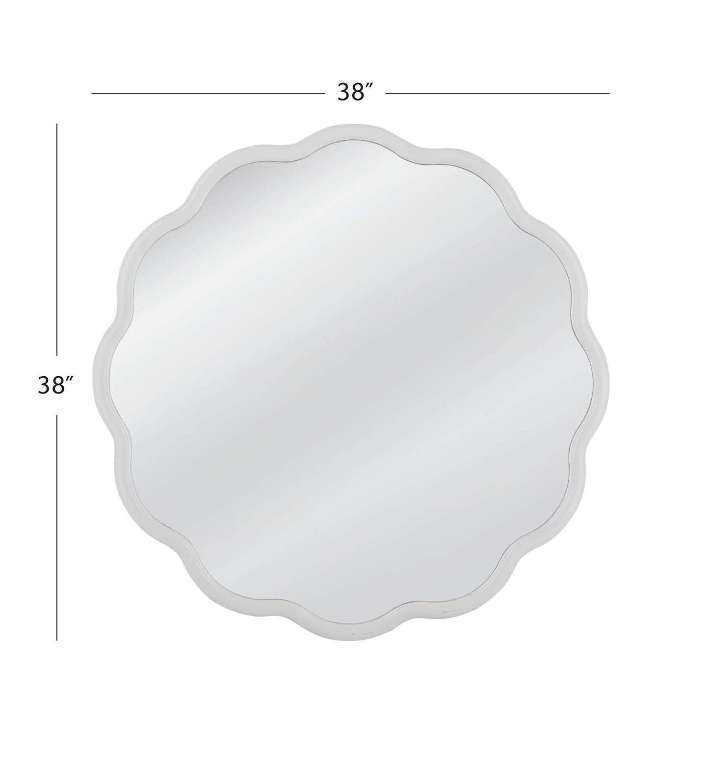Azalea Wall Mirror - White - Dimensional