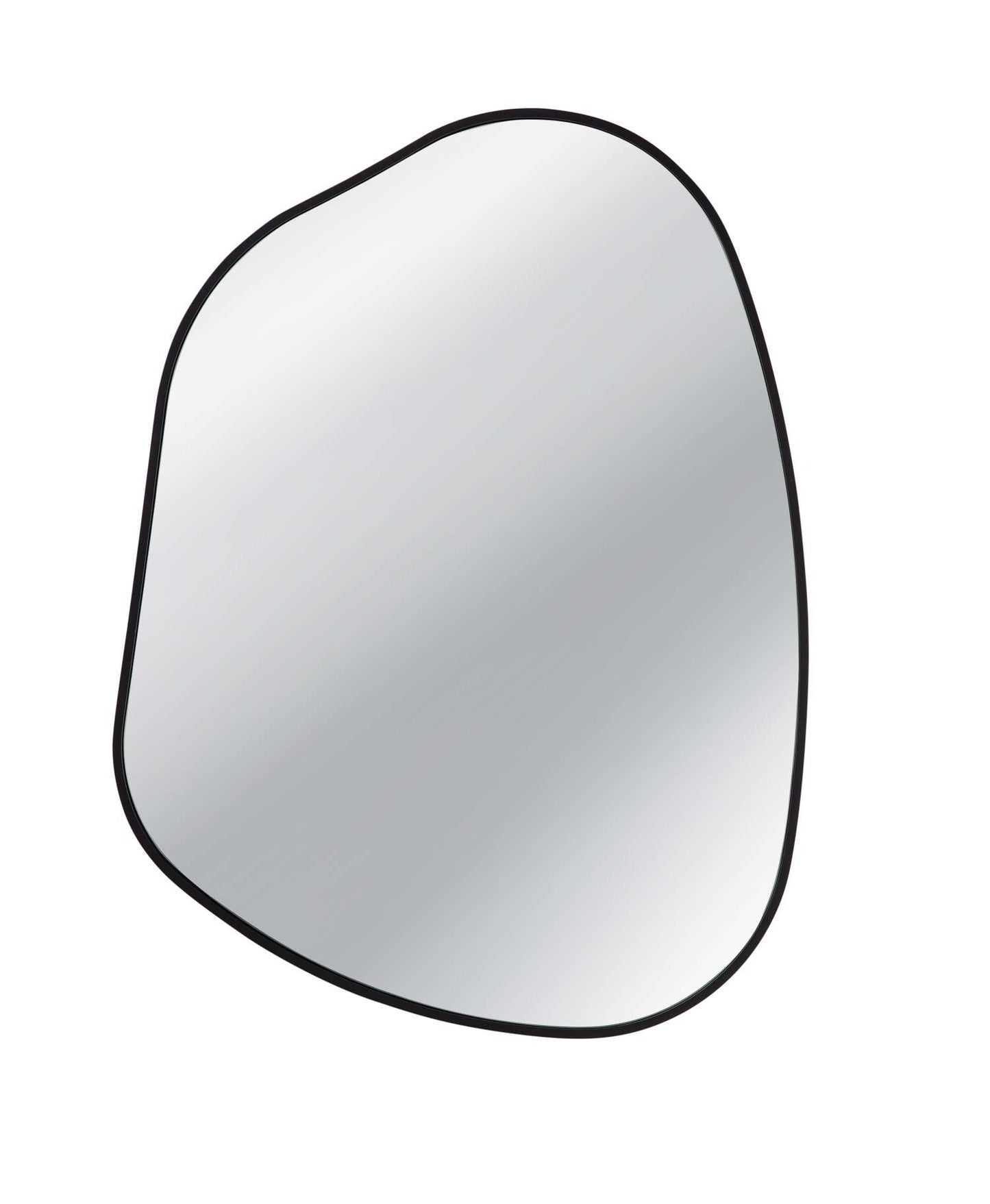 Karaniya 30" Asymmetrical Black Wall Mirror - Straight On