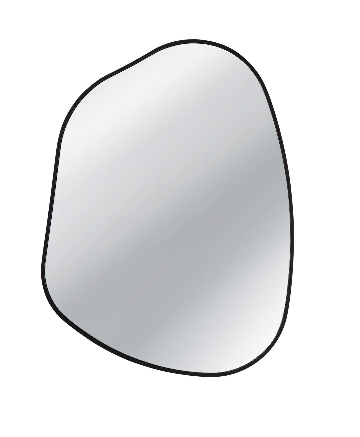 Karaniya 30" Asymmetrical Black Wall Mirror - Straight On