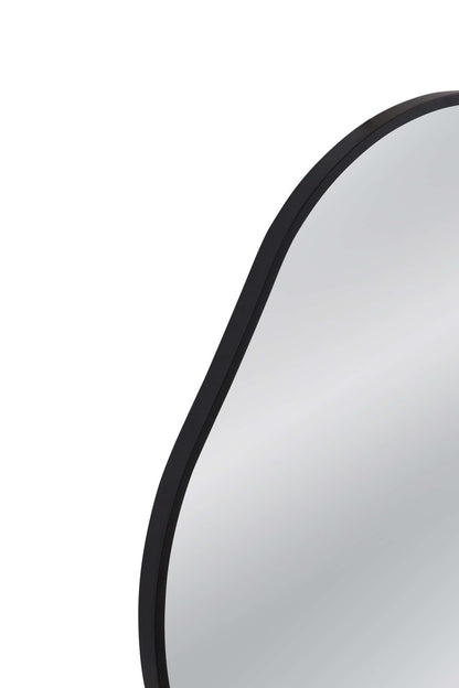 Karaniya 30" Asymmetrical Black Wall Mirror - Detail