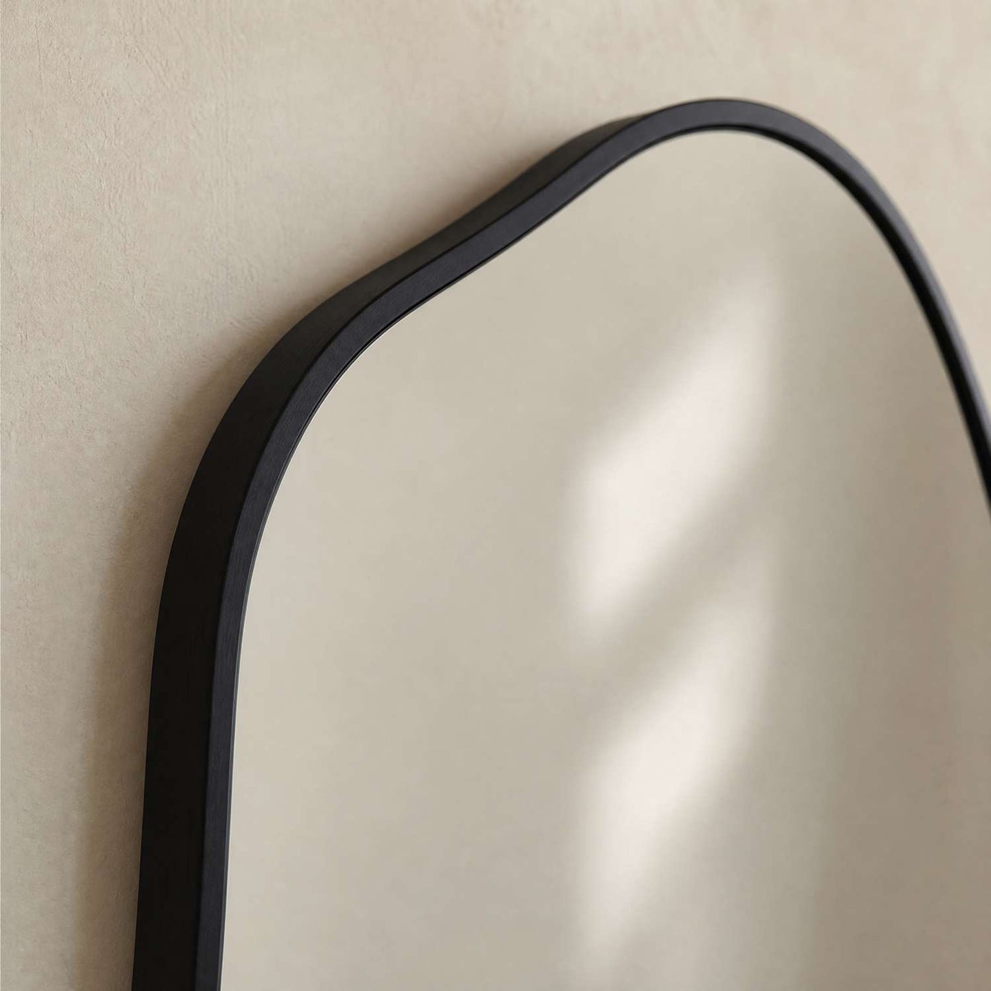 Karaniya 30" Asymmetrical Black Wall Mirror - Enhanced