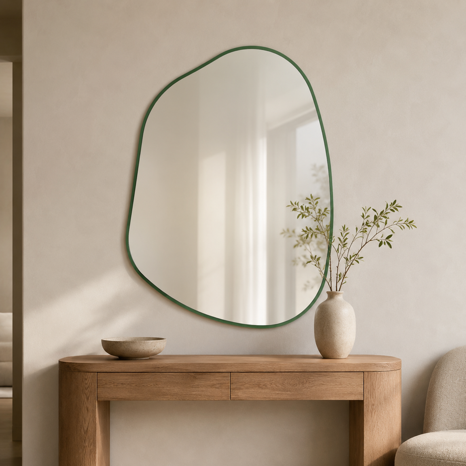 Azalea Wall Mirror - Green - Main
