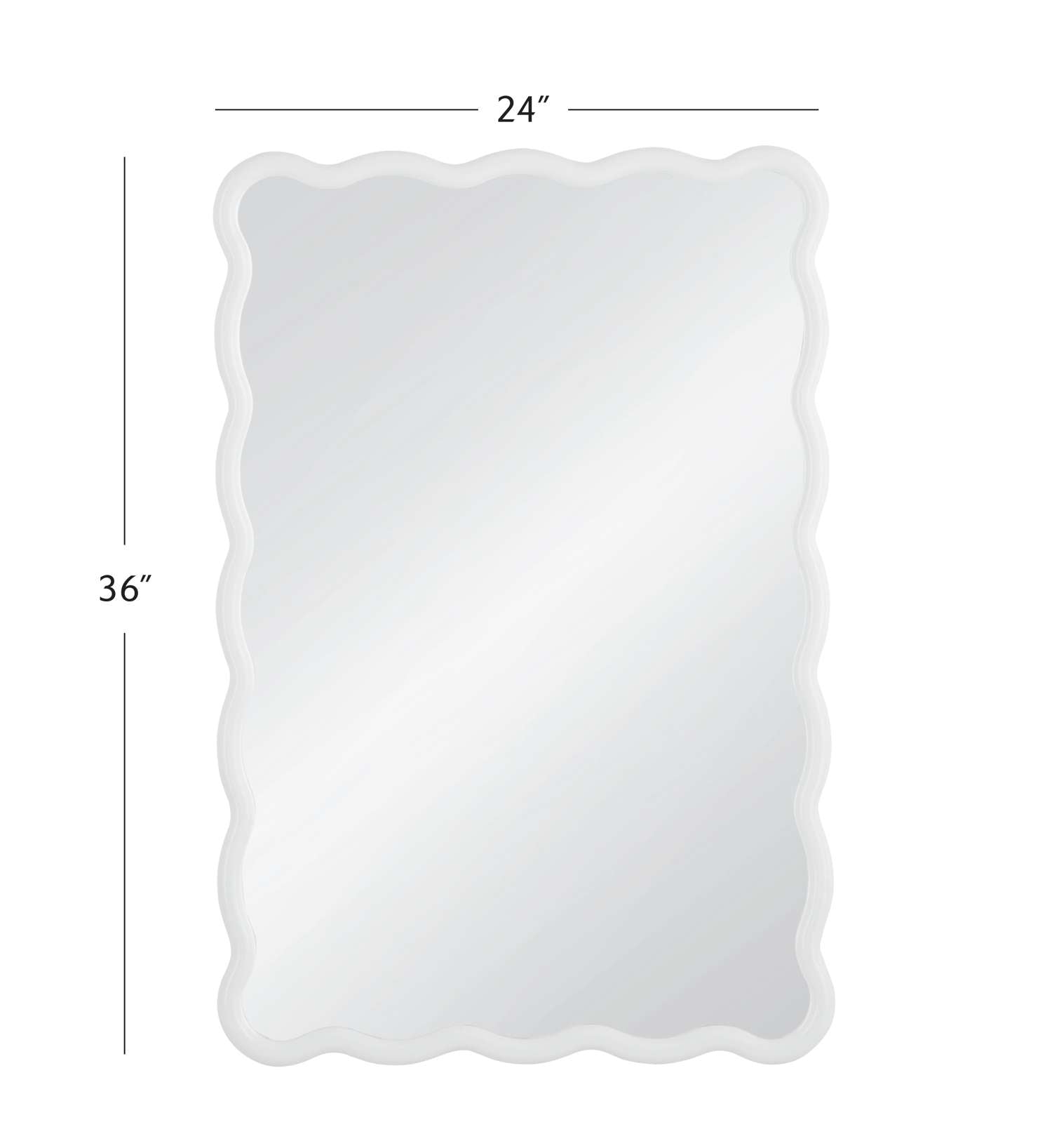 Bryony Rectangular Wall Mirror - Dimensional