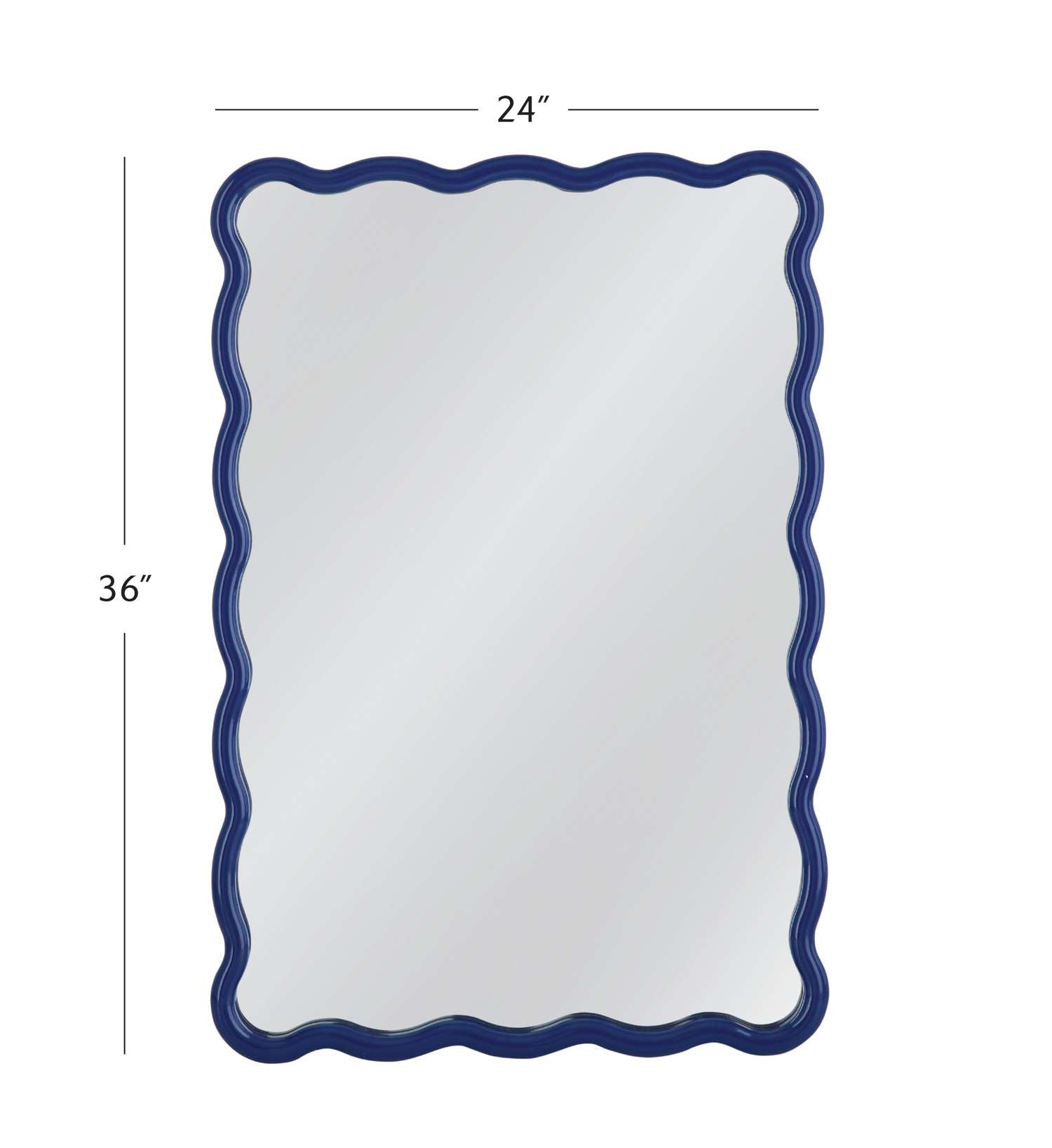 Camellia Rectangular Wall Mirror - Dimensional