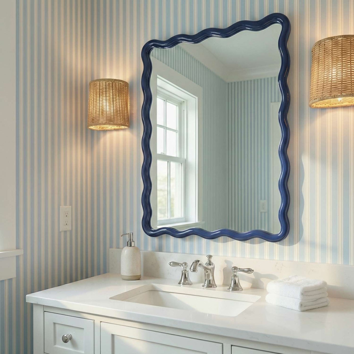 Camellia Rectangular Wall Mirror - Main