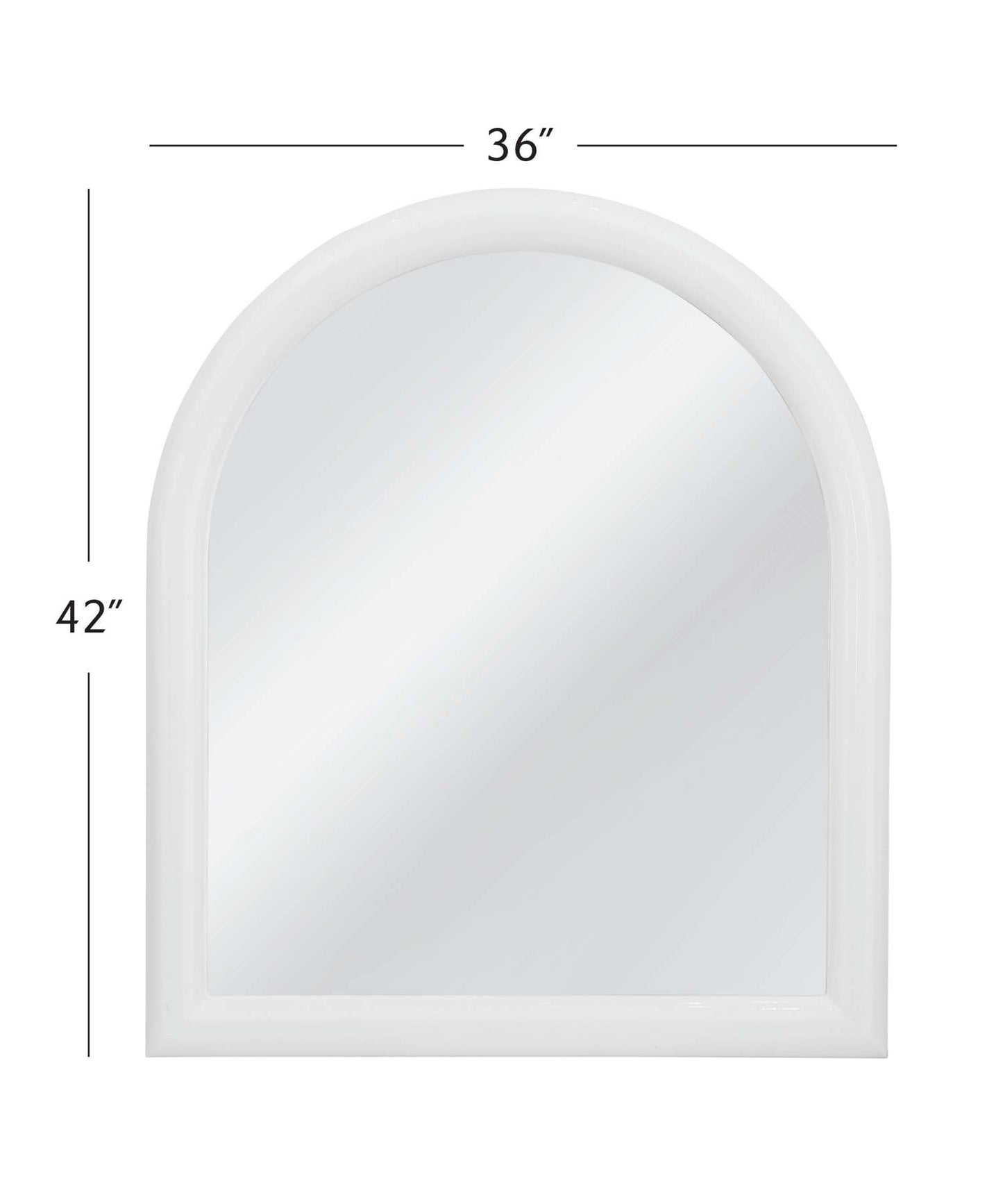 White Vega Wall Mirror - Dimensional