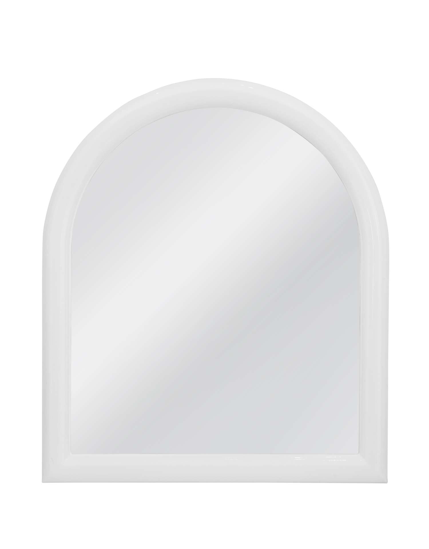 White Vega Wall Mirror - Straight On
