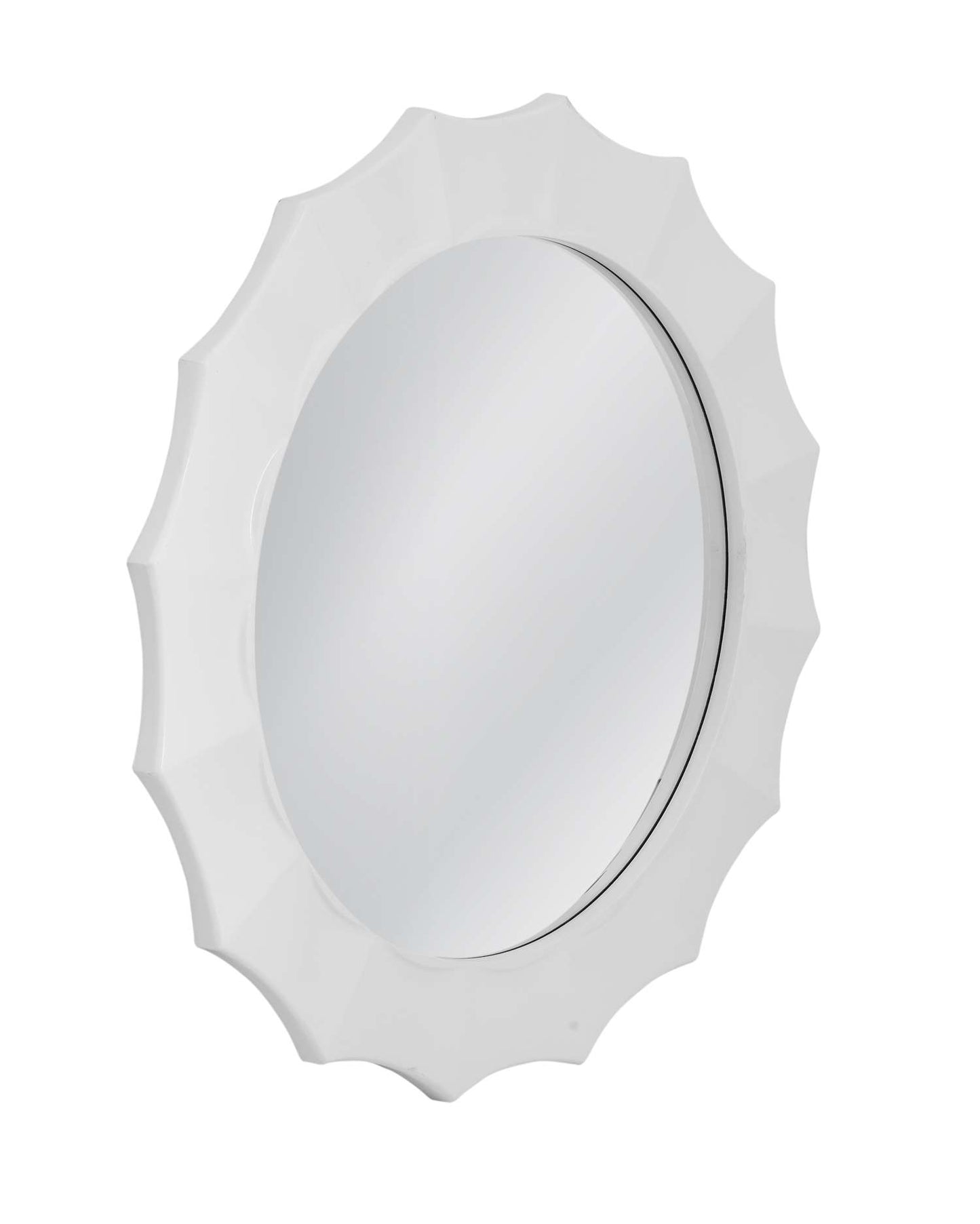 White Altair Wall Mirror - Angle