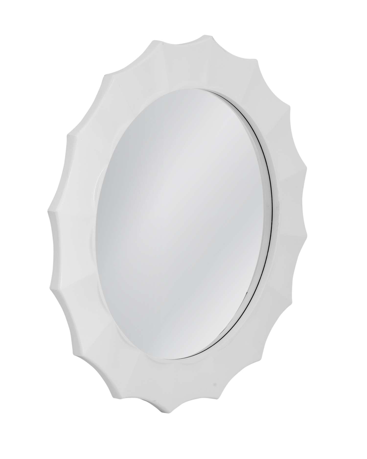 White Altair Wall Mirror - Angle