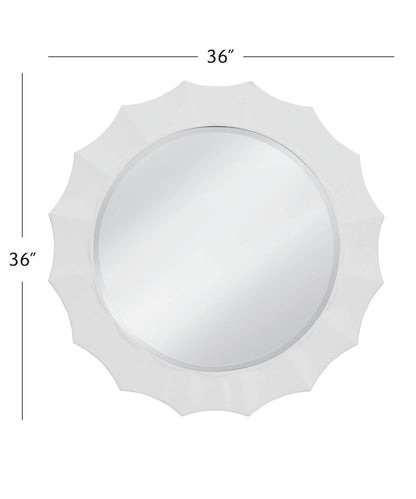 White Altair Wall Mirror - Dimensional