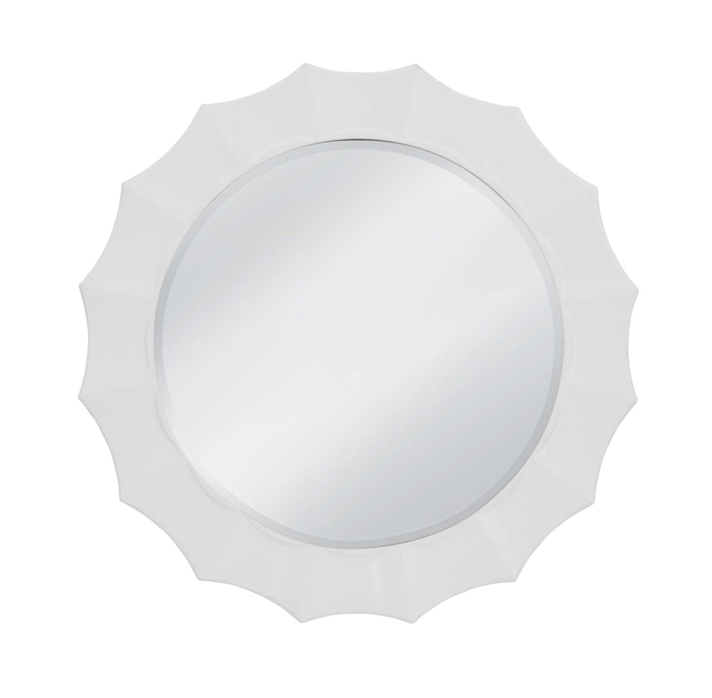 White Altair Wall Mirror - Straight On