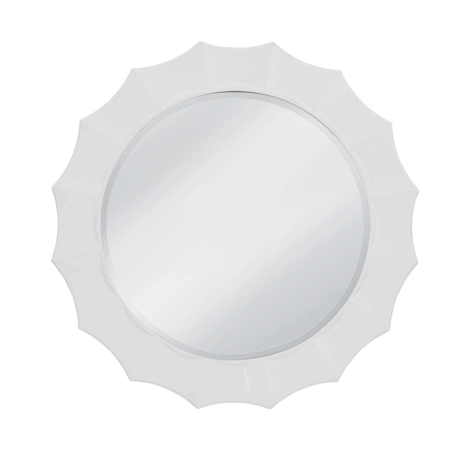 White Altair Wall Mirror - Straight On