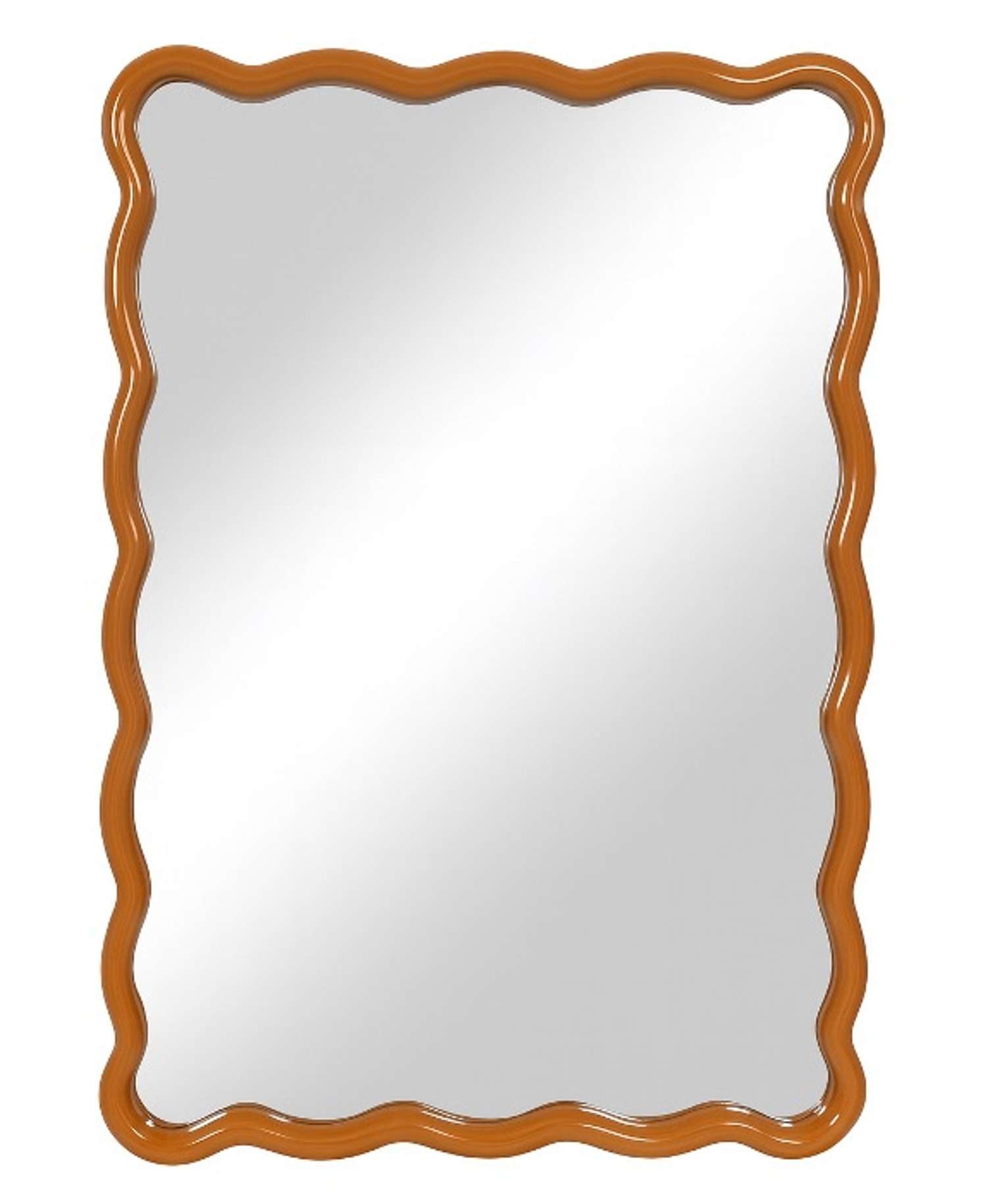 Camellia Caramel Wall Mirror - Straight On