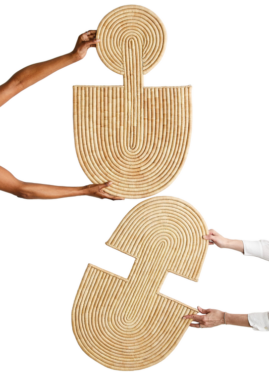 Maravi Natural Palm Leaves Woven Wall Art