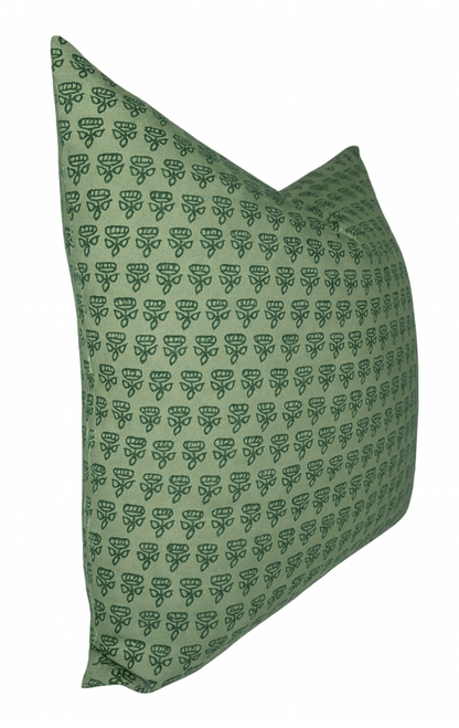 Mimi Floral Pillow in Green