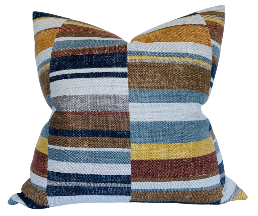 Nomad Block Print Pillow in Rust