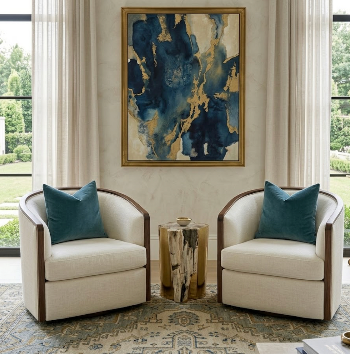 Ocean Mist Performance Velvet Pillow