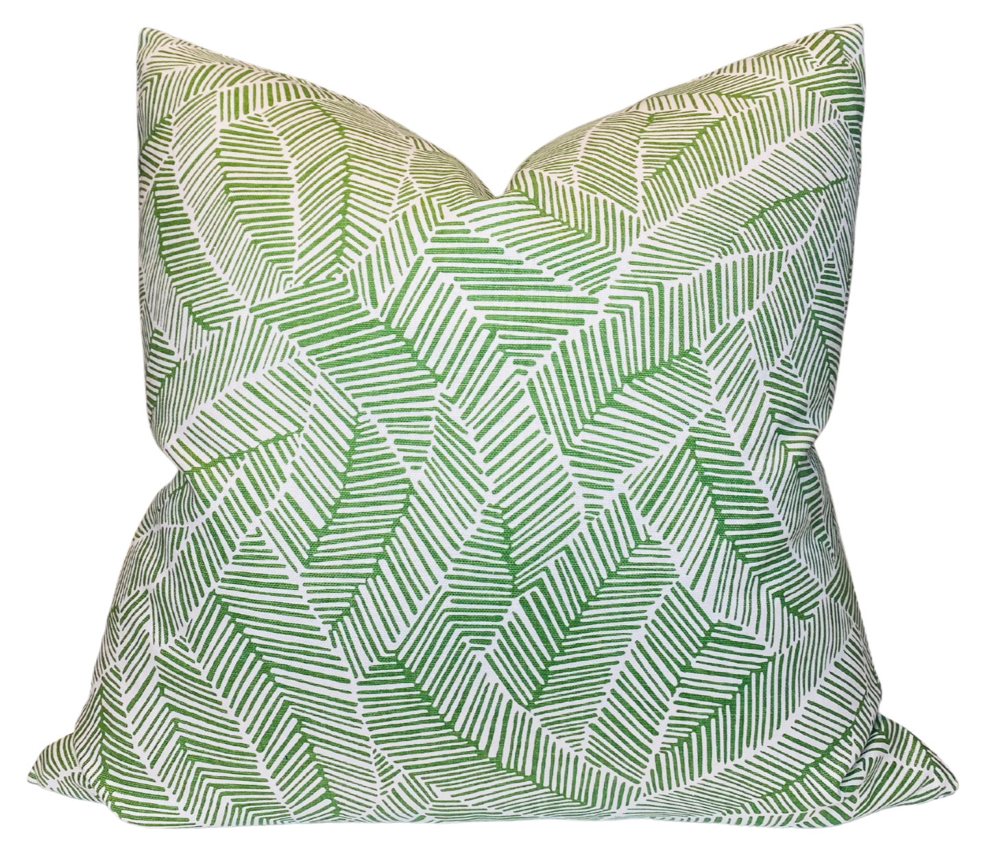 Abstract Leaf Pillow in Leaf Green
