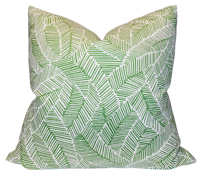 Abstract Leaf Pillow in Leaf Green