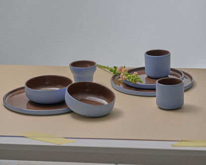 Handmade Blue Porcelain Dinner Plates