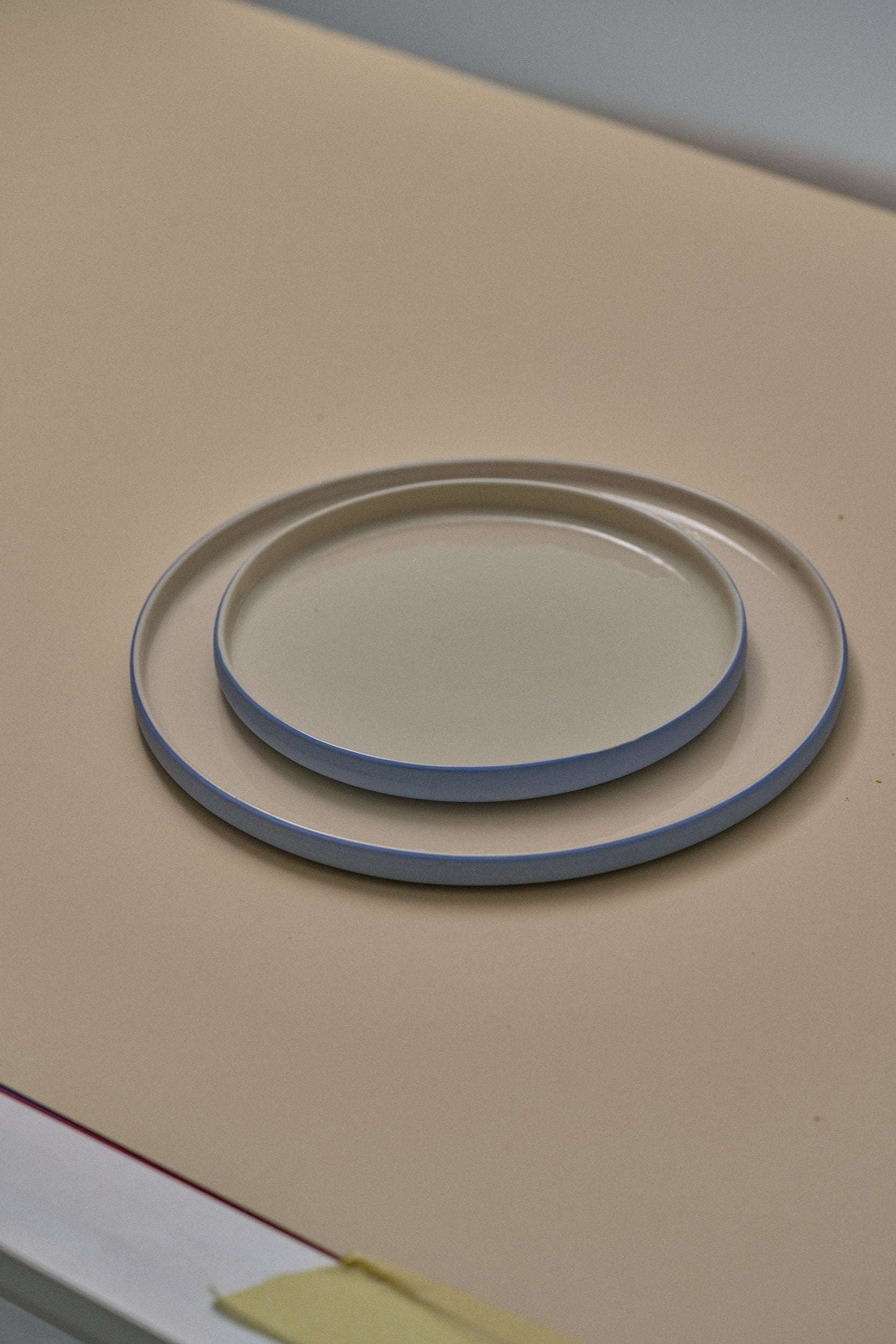 Handmade Blue Porcelain Dinner Plates