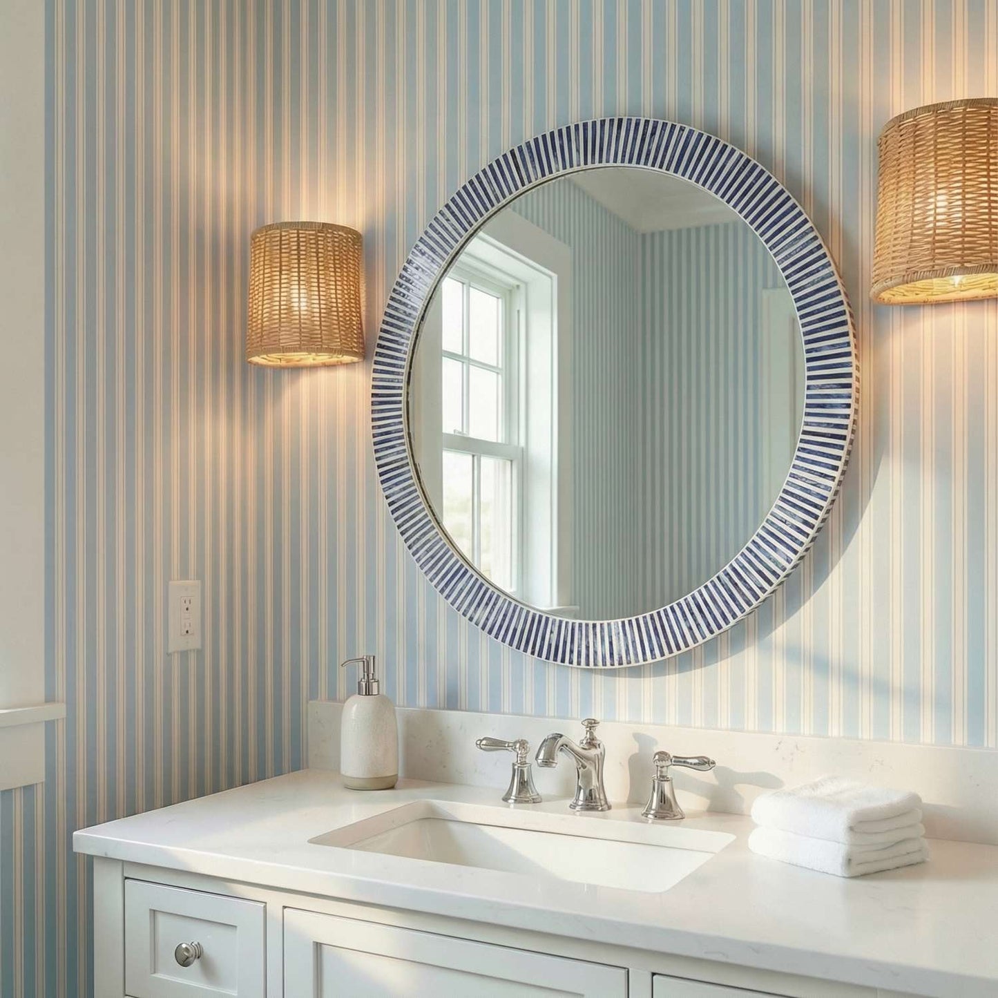 Radial Bone Wall Mirror - Main