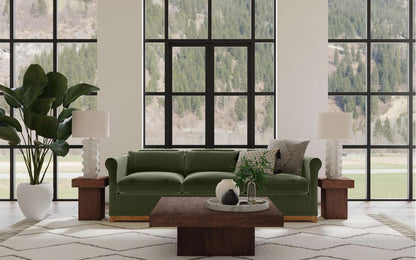 Padula Brown Oak Small End Table - Room Scene