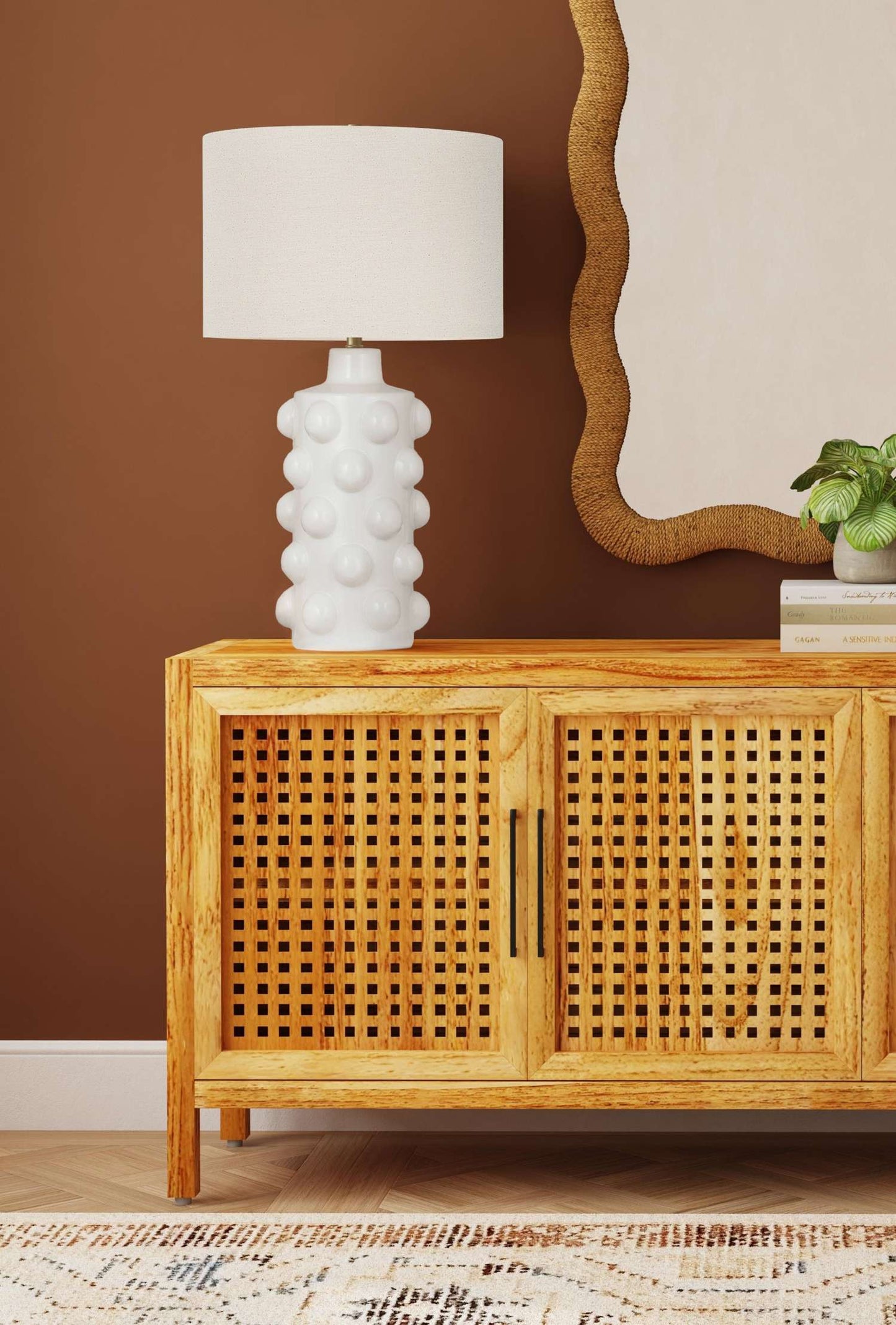 Lynn Table Lamp - White - Room Scene