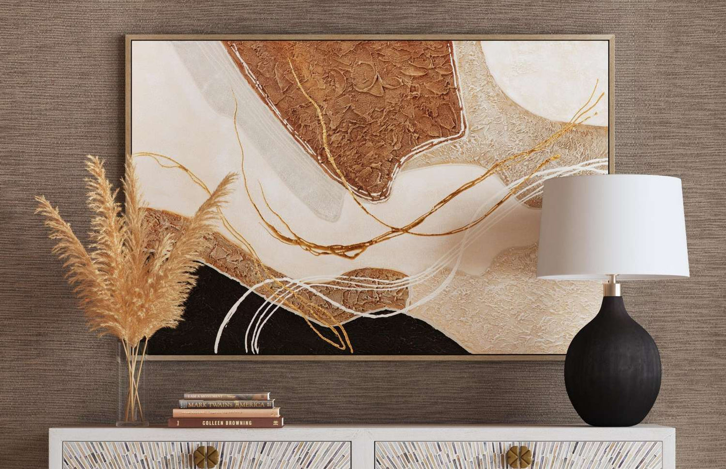 Portraits Framed Canvas - Room Scene