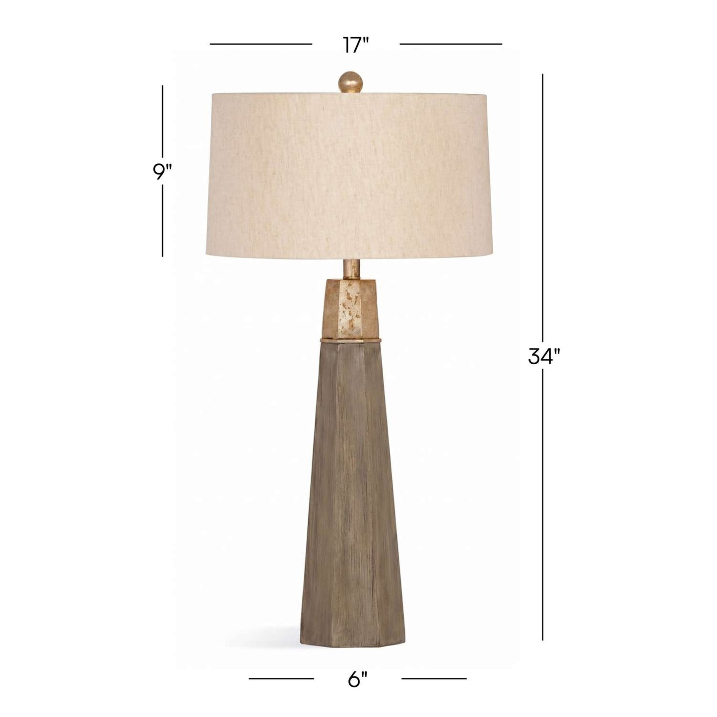 Rowan Table Lamp - Dimensional