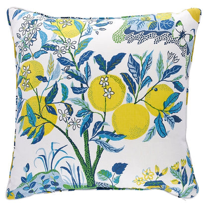 Outdoor Schumacher Citrus Garden Pillow in Pool