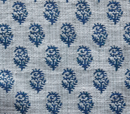 Rajmata Woven Pillow in Blue, Indoor/Outdoor Pillows