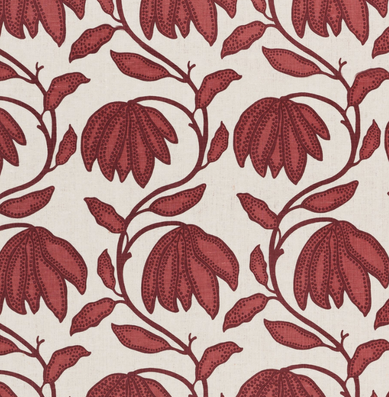 Desert Floral Pillow in Sunbaked Red