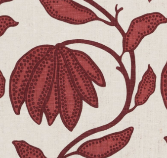 Desert Floral Pillow in Sunbaked Red
