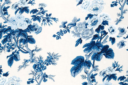 Pyne Hollyhock Pillow in Indigo Blue