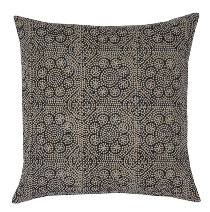 Floral Pillow in Noir