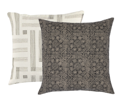 Floral Pillow in Noir