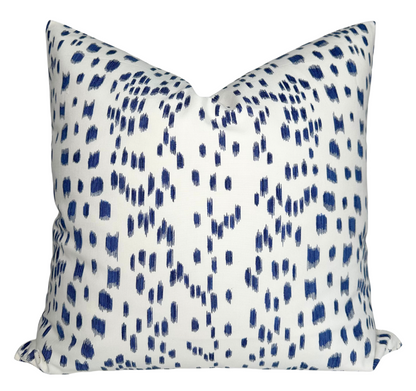 Les Touches Pillow in Blue