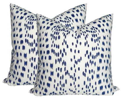 Les Touches Pillow in Blue
