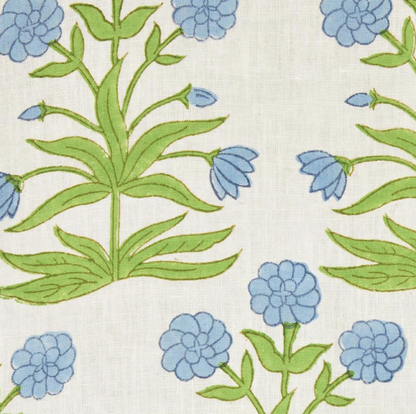 Mughal Pillow in Sky Blue and Pistachio