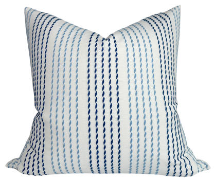 Running Stitches Pillow in Blues