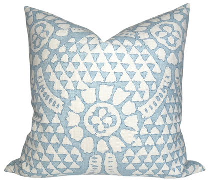 Chamomile Pillow in Spa Blue