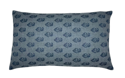 Rajmata Pillow in Blue, Indoor/Outdoor Pillows