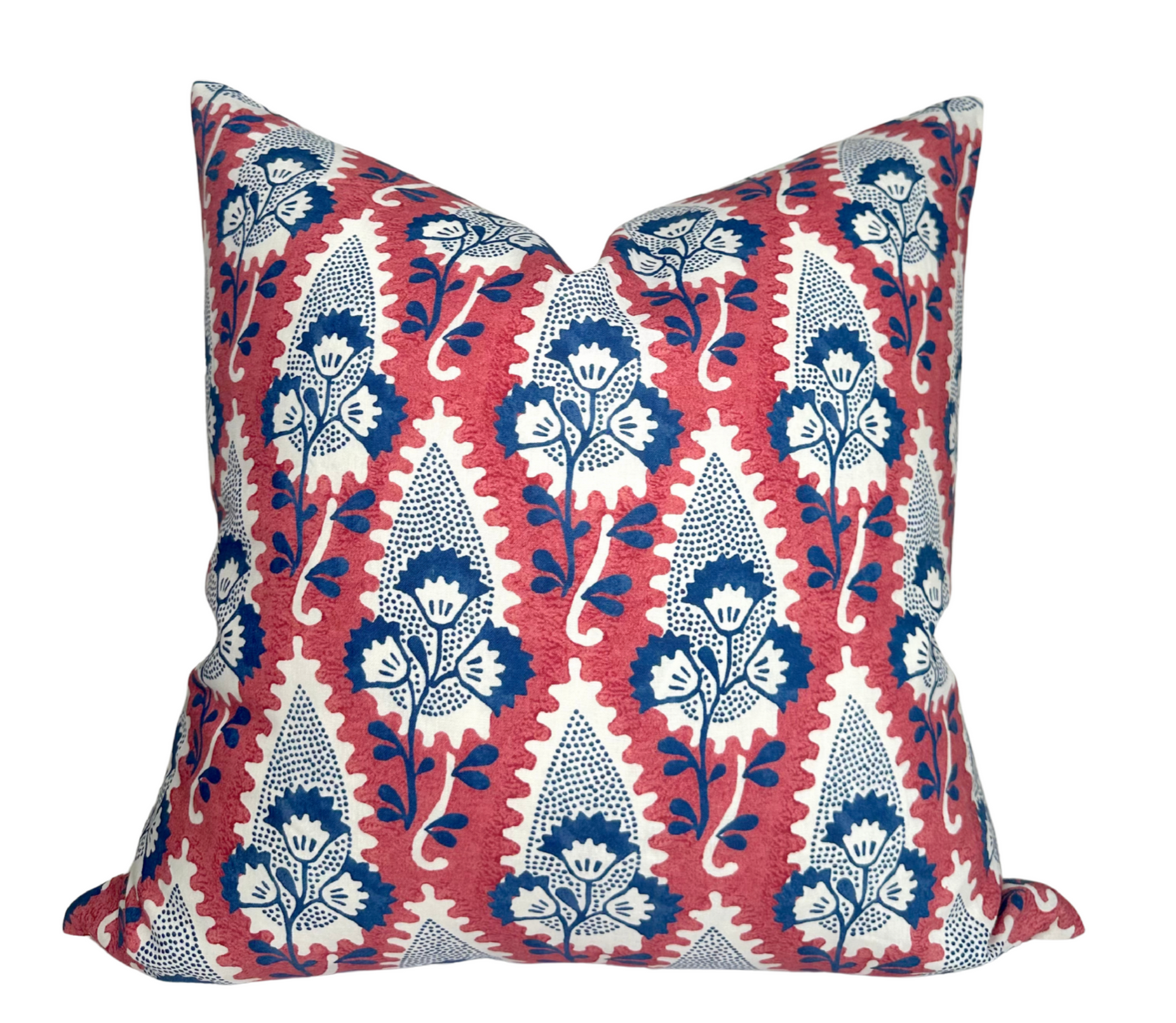 Cornwall Floral Pillow in Red