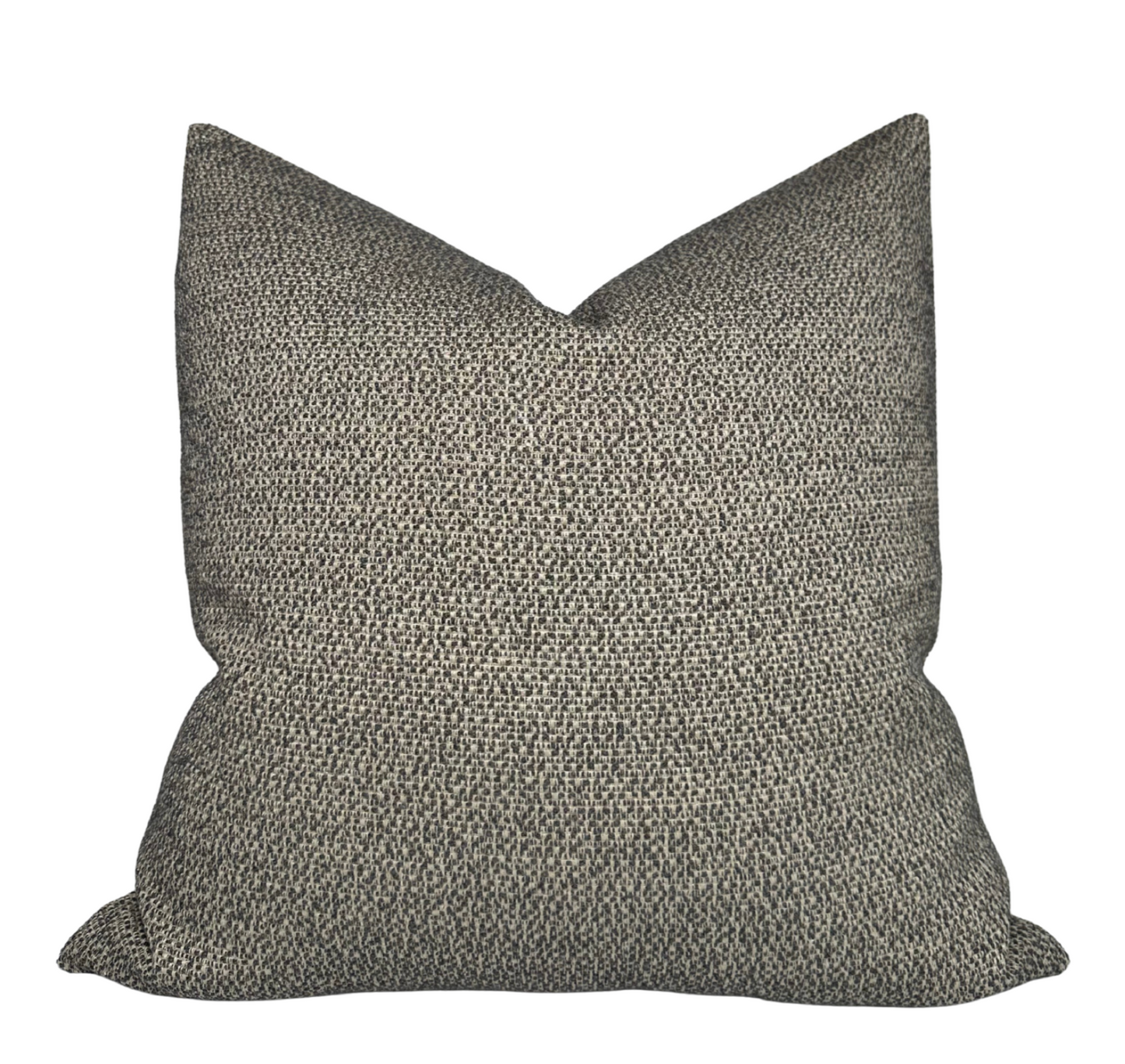 Nubby Woven Pillow in Charcoal